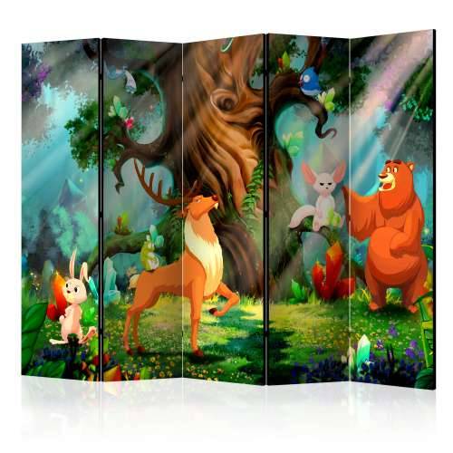 Paravan u 5 dijelova - Bear and Friends II [Room Dividers] 225x172 Cijena