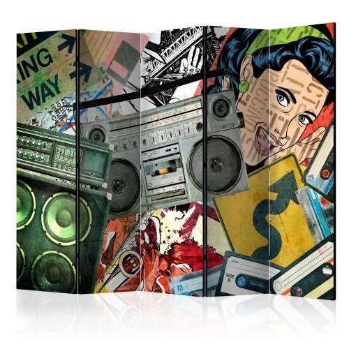 Paravan u 5 dijelova - Graffiti girl II [Room Dividers] 225x172 Cijena