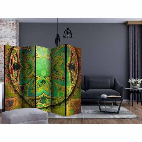 Paravan u 5 dijelova - Mandala: Emerald Fantasy II [Room Dividers] 225x172 Cijena