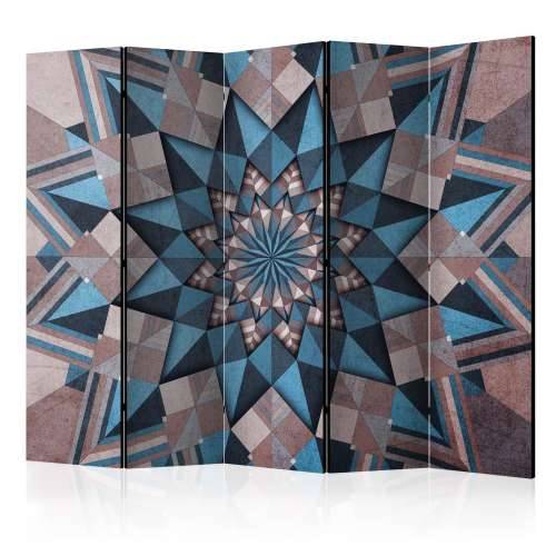 Paravan u 5 dijelova - Star Mandala (Brown and Blue) II [Room Dividers] 225x172 Cijena