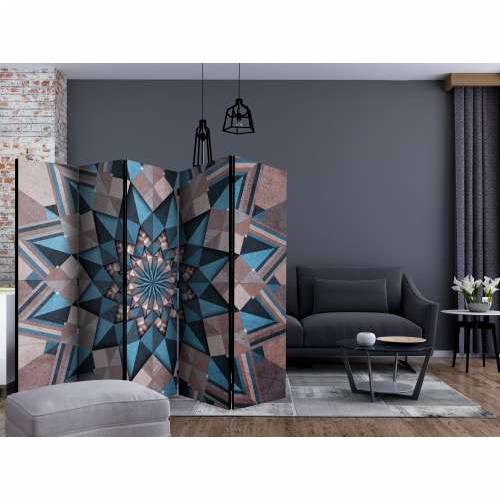 Paravan u 5 dijelova - Star Mandala (Brown and Blue) II [Room Dividers] 225x172 Cijena