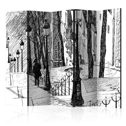Paravan u 5 dijelova - stairs - Montmartre II [Room Dividers] 225x172 Cijena