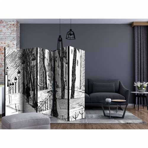 Paravan u 5 dijelova - stairs - Montmartre II [Room Dividers] 225x172 Cijena