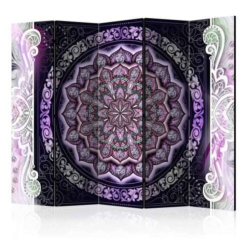 Paravan u 5 dijelova - Round Stained Glass (Violet) II [Room Dividers] 225x172 Cijena