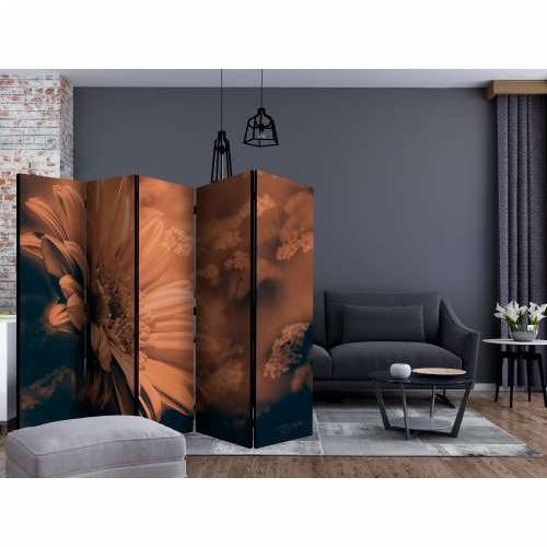 Paravan u 5 dijelova - Gerbera in bronze II [Room Dividers] 225x172 Cijena