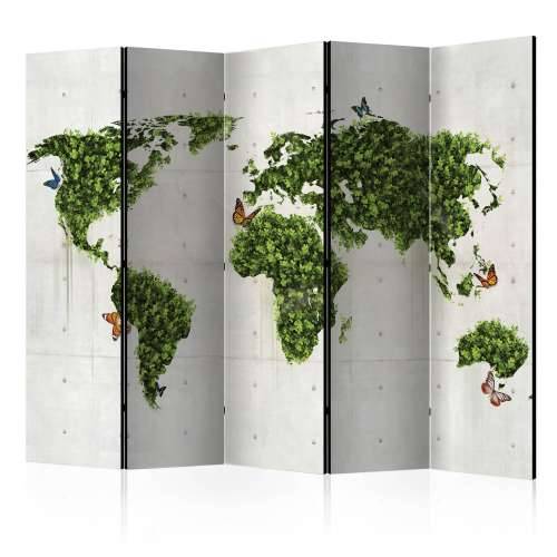 Paravan u 5 dijelova - The butterfly garden II [Room Dividers] 225x172 Cijena