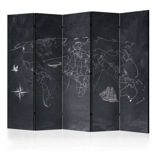 Paravan u 5 dijelova - Small travel. Large travel II [Room Dividers] 225x172 Cijena