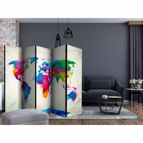 Paravan u 5 dijelova - The map of happiness II [Room Dividers] 225x172 Cijena