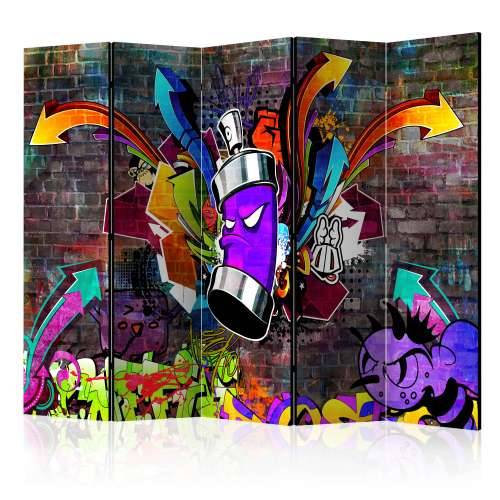 Paravan u 5 dijelova - Graffiti: Colourful attack II [Room Dividers] 225x172 Cijena