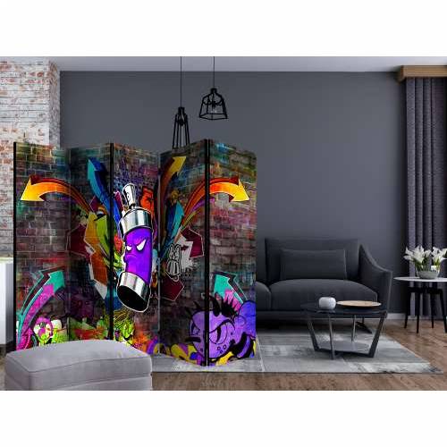 Paravan u 5 dijelova - Graffiti: Colourful attack II [Room Dividers] 225x172 Cijena