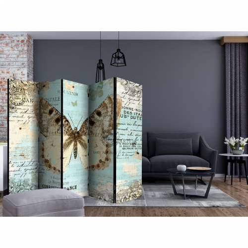 Paravan u 5 dijelova - Postcard with butterfly II [Room Dividers] 225x172 Cijena