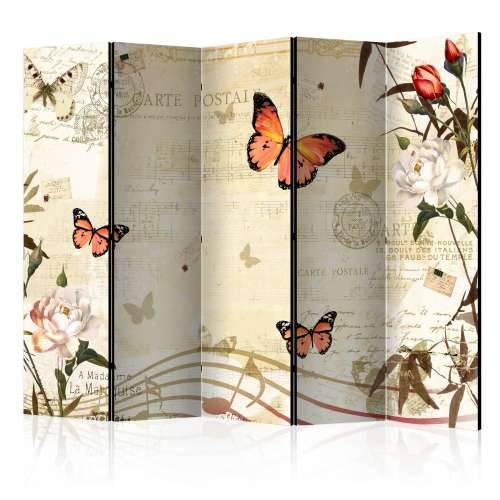 Paravan u 5 dijelova - Melodies of butterflies II [Room Dividers] 225x172 Cijena