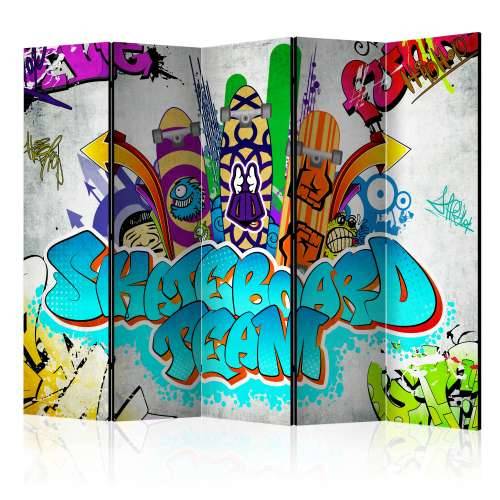 Paravan u 5 dijelova - Skateboard team II [Room Dividers] 225x172 Cijena