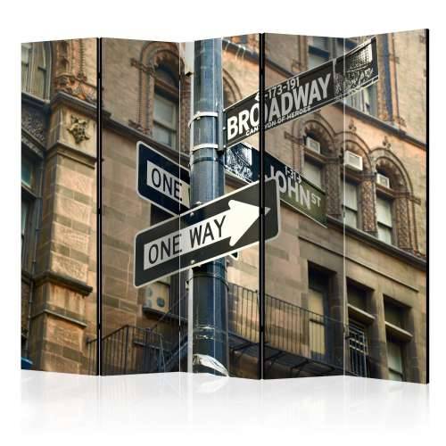 Paravan u 5 dijelova - All roads lead to Broadway II [Room Dividers] 225x172 Cijena