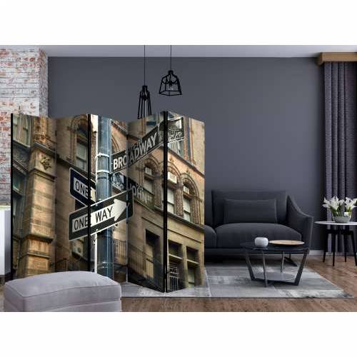 Paravan u 5 dijelova - All roads lead to Broadway II [Room Dividers] 225x172 Cijena