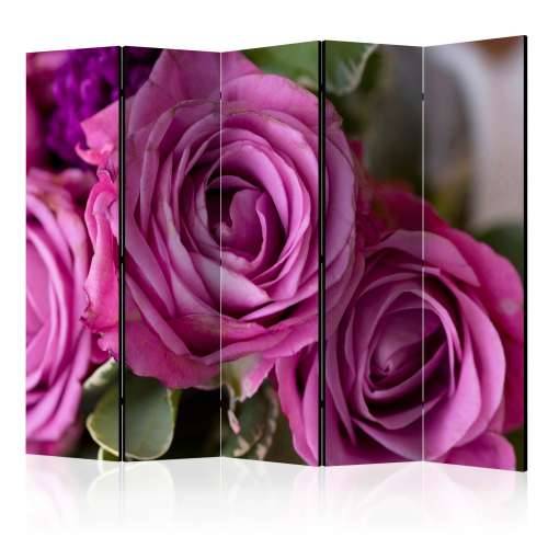 Paravan u 5 dijelova - Bunch of lila flowers II [Room Dividers] 225x172 Cijena