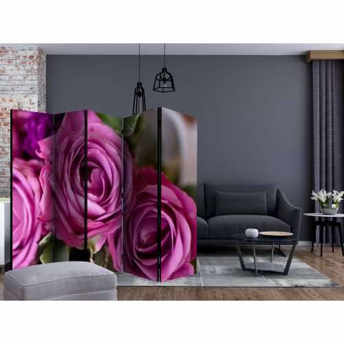 Paravan u 5 dijelova - Bunch of lila flowers II [Room Dividers] 225x172 Cijena