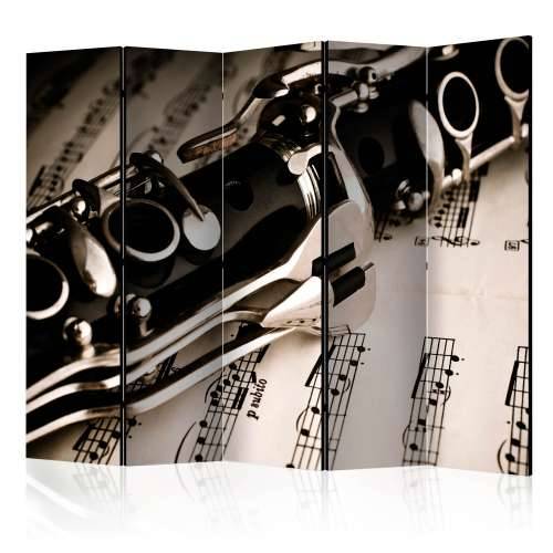 Paravan u 5 dijelova - Clarinet and music notes II [Room Dividers] 225x172 Cijena
