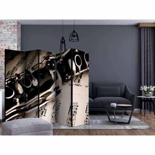 Paravan u 5 dijelova - Clarinet and music notes II [Room Dividers] 225x172 Cijena