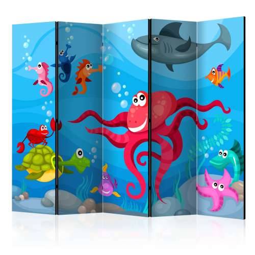 Paravan u 5 dijelova - Octopus and shark II [Room Dividers] 225x172 Cijena