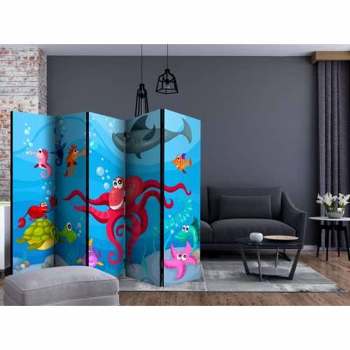 Paravan u 5 dijelova - Octopus and shark II [Room Dividers] 225x172 Cijena
