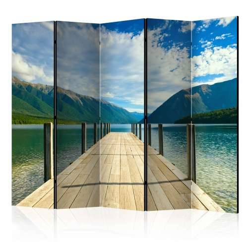 Paravan u 5 dijelova - Mountain lake bridge II [Room Dividers] 225x172 Cijena
