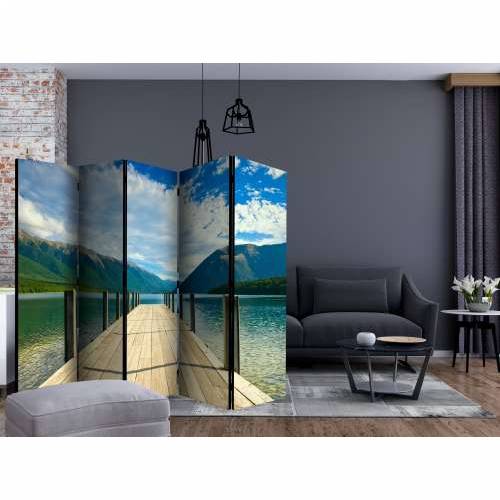 Paravan u 5 dijelova - Mountain lake bridge II [Room Dividers] 225x172 Cijena