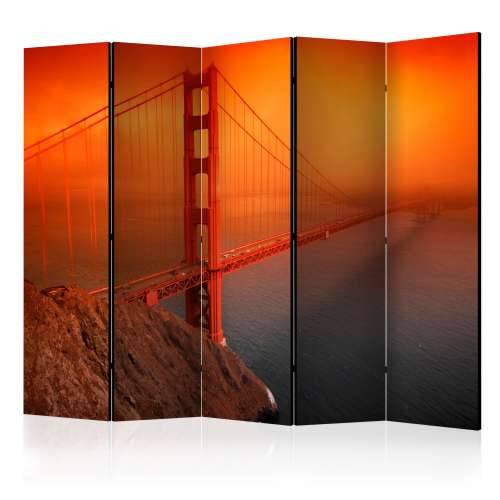 Paravan u 5 dijelova - Golden Gate Bridge II [Room Dividers] 225x172 Cijena