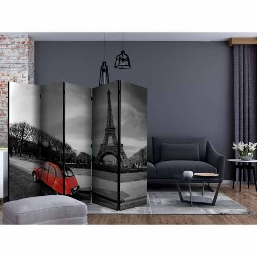 Paravan u 5 dijelova - Eiffel Tower and red car II [Room Dividers] 225x172 Cijena