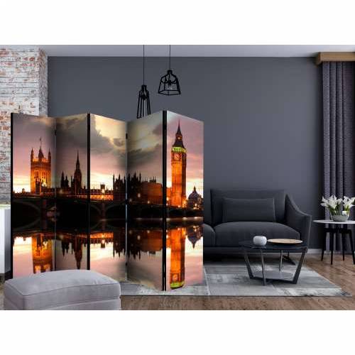 Paravan u 5 dijelova - Big Ben in the evening, London II [Room Dividers] 225x172 Cijena