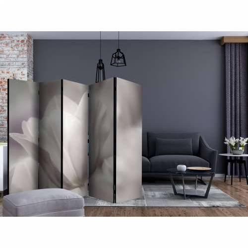 Paravan u 5 dijelova - Tulip - black and white photo II [Room Dividers] 225x172 Cijena