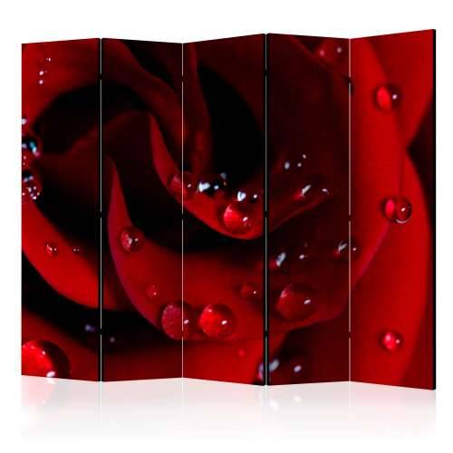 Paravan u 5 dijelova - Red rose with water drops II [Room Dividers] 225x172 Cijena