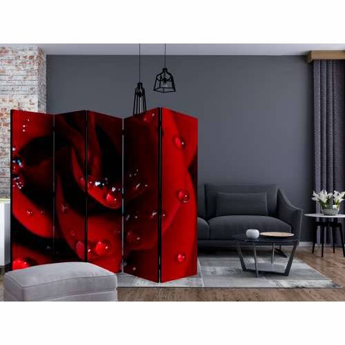 Paravan u 5 dijelova - Red rose with water drops II [Room Dividers] 225x172 Cijena