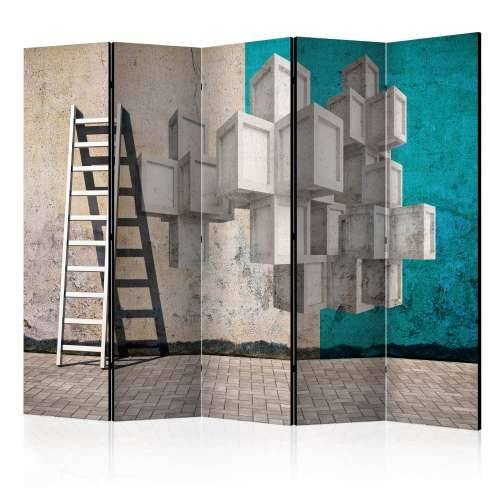 Paravan u 5 dijelova - Concrete blocks II [Room Dividers] 225x172 Cijena