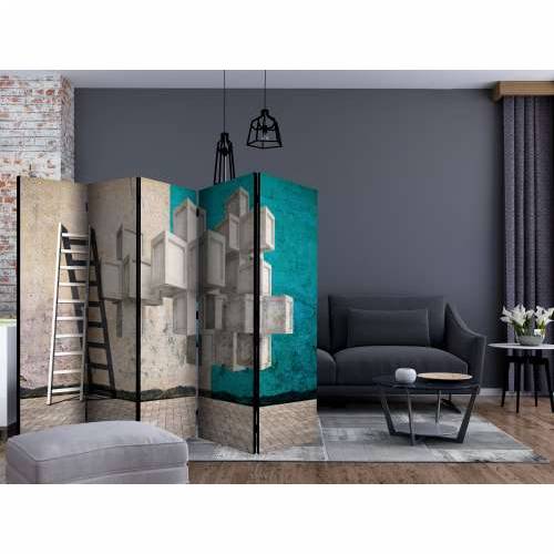 Paravan u 5 dijelova - Concrete blocks II [Room Dividers] 225x172 Cijena