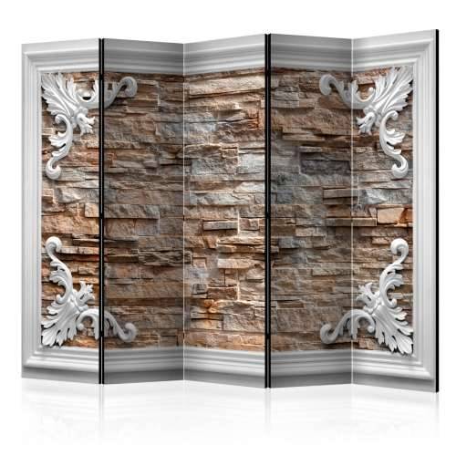 Paravan u 5 dijelova - Brick in the Frame (Brown) II [Room Dividers] 225x172 Cijena