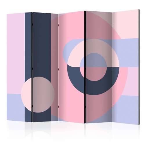 Paravan u 5 dijelova - Geometric Wreath (Violet) II [Room Dividers] 225x172 Cijena
