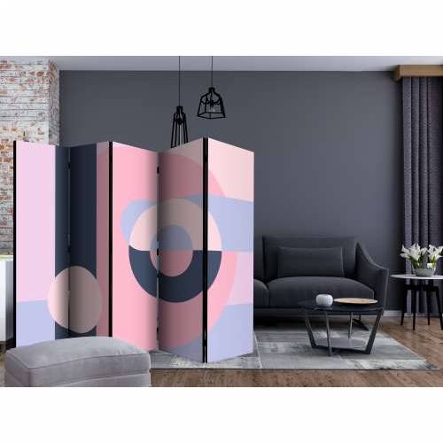 Paravan u 5 dijelova - Geometric Wreath (Violet) II [Room Dividers] 225x172 Cijena
