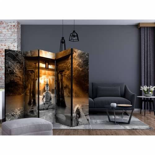 Paravan u 5 dijelova - Buddha Smile (Orange) II [Room Dividers] 225x172 Cijena