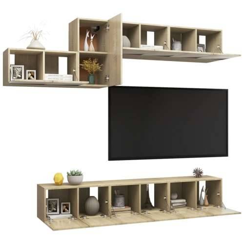 7-dijelni set TV ormarića boja hrasta sonome konstruirano drvo - sonoma hrast 7 60 cm Cijena