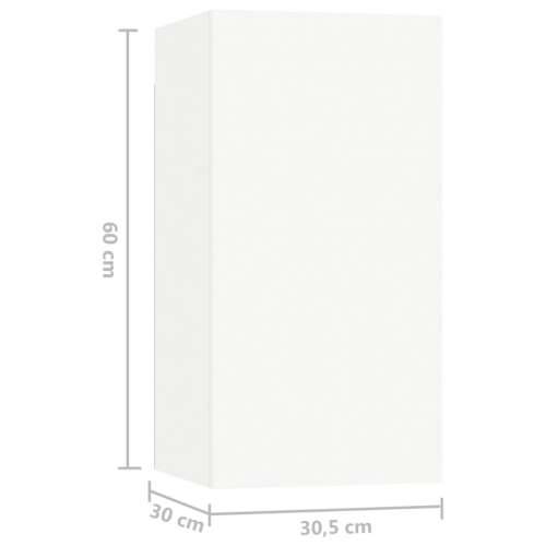 7-dijelni set TV ormarića bijeli od konstruiranog drva - Bijela 7 60 cm Cijena