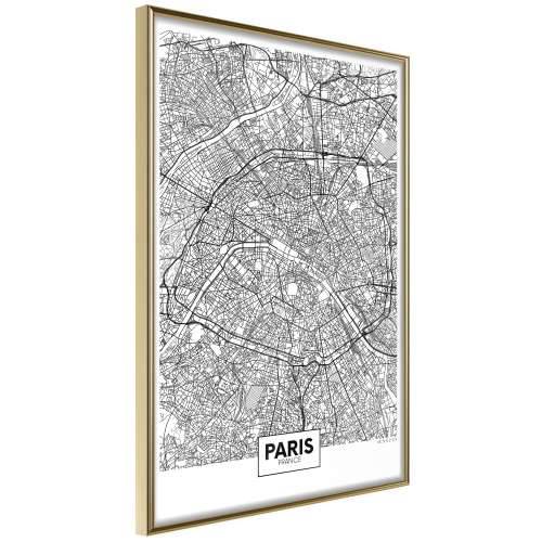 Poster - City Map: Paris 40x60