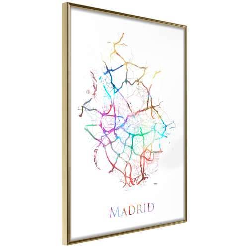 Poster - City Map: Madrid (Colour) 40x60