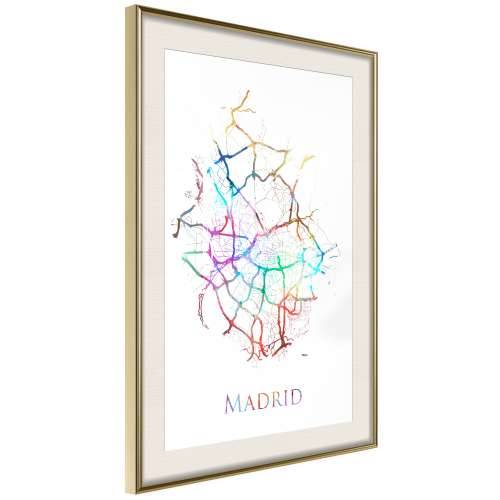 Poster - City Map: Madrid (Colour) 40x60