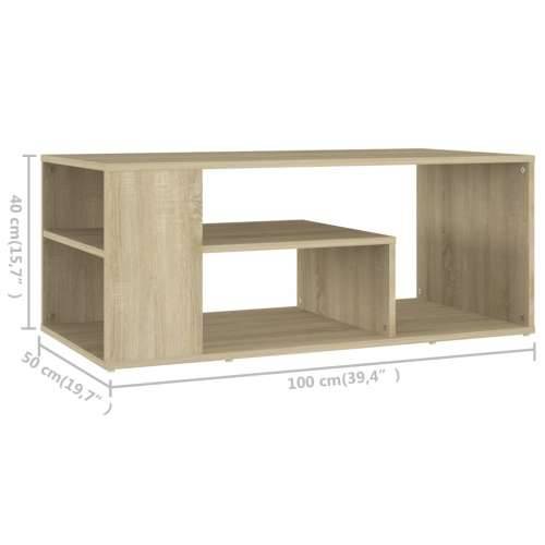 Stolić za kavu boja hrasta 100 x 50 x 40 cm konstruirano drvo - sonoma hrast 1 Cijena