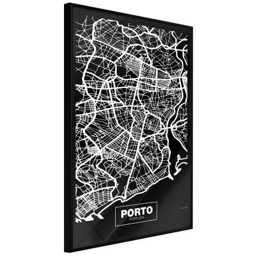 Poster - City Map: Porto (Dark) 40x60