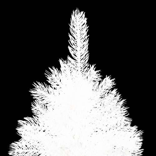 Umjetno osvijetljeno božićno drvce s kuglicama bijelo 210 cm Cijena
