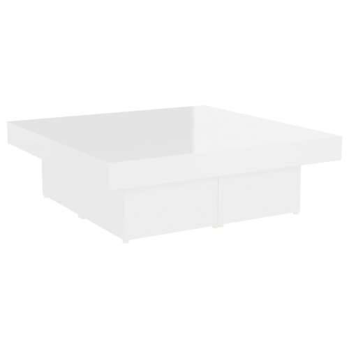 Stolić za kavu visoki sjaj bijeli 90x90x28 cm konstruirano drvo - Visoko sjajno bijela 1 Cijena