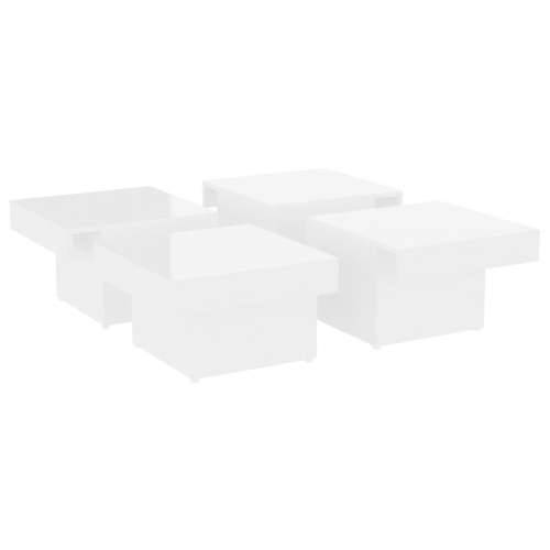 Stolić za kavu visoki sjaj bijeli 90x90x28 cm konstruirano drvo - Visoko sjajno bijela 1 Cijena
