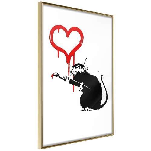 Poster - Banksy: Love Rat 30x45